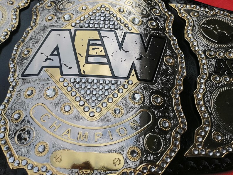 AEW Heavyweight Championship Wrestling Belt Replica Adult Size Leather ...