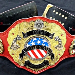 IWGP United States Heavyweight Wrestling Championship Belt Dual Metal Plated leather wwe replica fandu belts wwf iwgp nwa wbc wba wbo