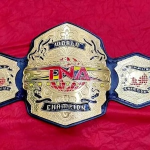 New TNA World Heavyweight Wrestling Championship Replica Title Belt  leather wwe replica fandu belts wwf iwgp nwa wbc wba wbo