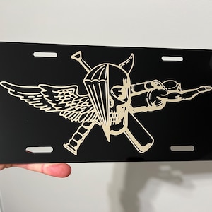 US Marine Recon Jack License Plate