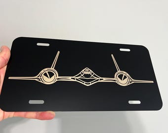 SR-71 Blackbird Front Profile License Plate