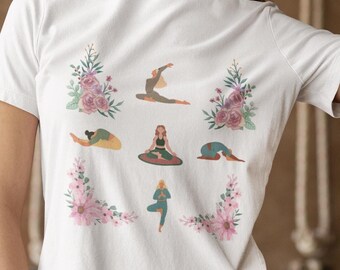 Yoga T-shirt, Gift Yoga Lovers, Yoga Lifestyle Shirt, Meditation Yoga Zen, Gift mom sister, best friend gift, Birthday gift, Yoga Postures