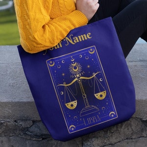 Custom Astrology Bag, Custom Libra Bag, Horoscope Lover Bag, Libra Birthday Gift, Zodiac Sign Bag, Personalized Astrological Gift, Horoscope