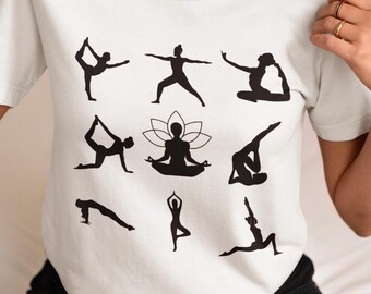 Yoga T-shirt, Gift Yoga Lovers, Yoga Lifestyle Shirt, Meditation Yoga Zen, Gift mom sister, best friend gift, Birthday gift, Yoga Postures
