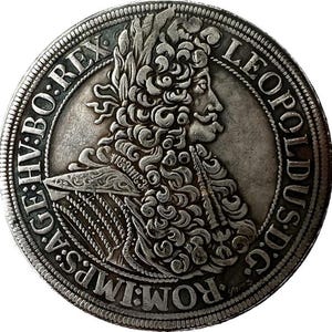 1696 Leopold I. Tolar Historical Coin Copy