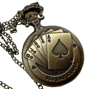 Royal Flush Taschenuhr - Elegantes, Poker inspiriertes Design