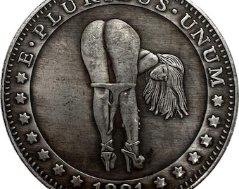 Sexy One Dollar Girl 1881 coin Mature woman girl E Pluribus Unum girl panties