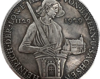 1929 Medaile: Jindřich Lev, German History Copy