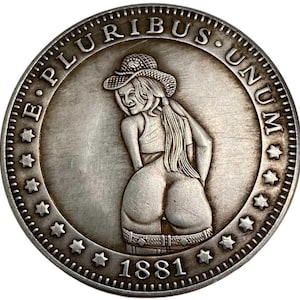 E Pluribus Unum - Medaille mit Girl One Dollar 1881 Münzreife