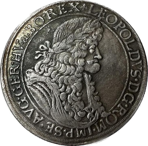 a*y様 233希少Electronar E50/1.1/1.6De Oude Emperor Leopold I Thaler 1683 Replica Coin Copy - Etsy