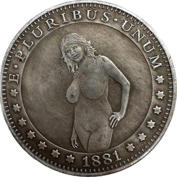 Sexy One Dollar Girl 1881 Coin Mature Woman Girl E Pluribus