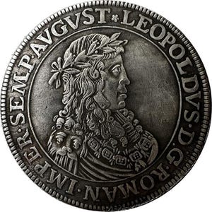 Leopold I Thaler 1683 Replica Coin - Historic Collectible