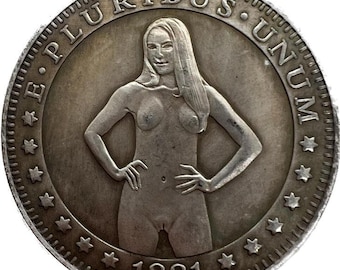 One Dollar 1881 coin Mature sexy girl E Pluribus Unum woman mature gift