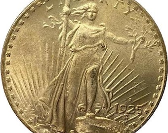Famous American 20 dollar Gold-plated Coin - Saint-Gaudens Design