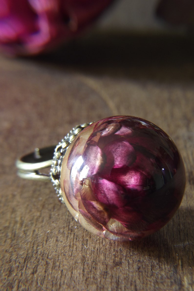 Strawflower Miniature Specimen Ring