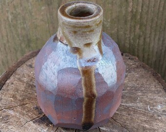 Little Tiny Faceted Ash and Rust Jug, Joel Patton