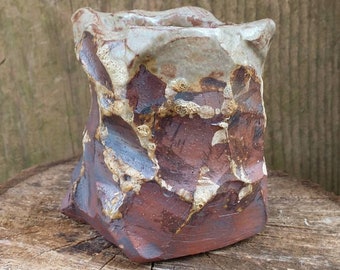 faceted ash whiskey shotglass by Joel Patton: experimental mugs and cups