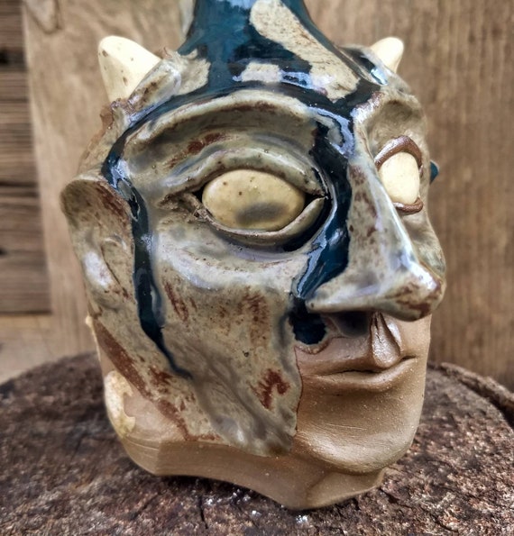 Ash /& Green Devil FACE JUG by Joel Patton 2020
