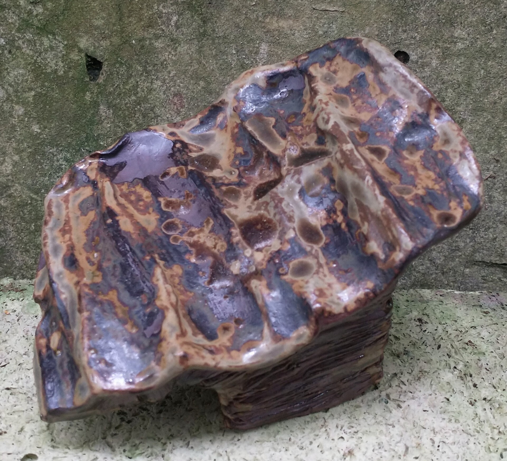 Ash Plate With Stem, Angled, by Joel Patton - Etsy