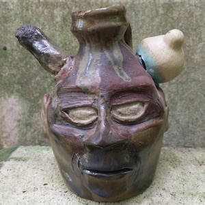 Teddy Bear Devil FACE JUG by Joel Patton