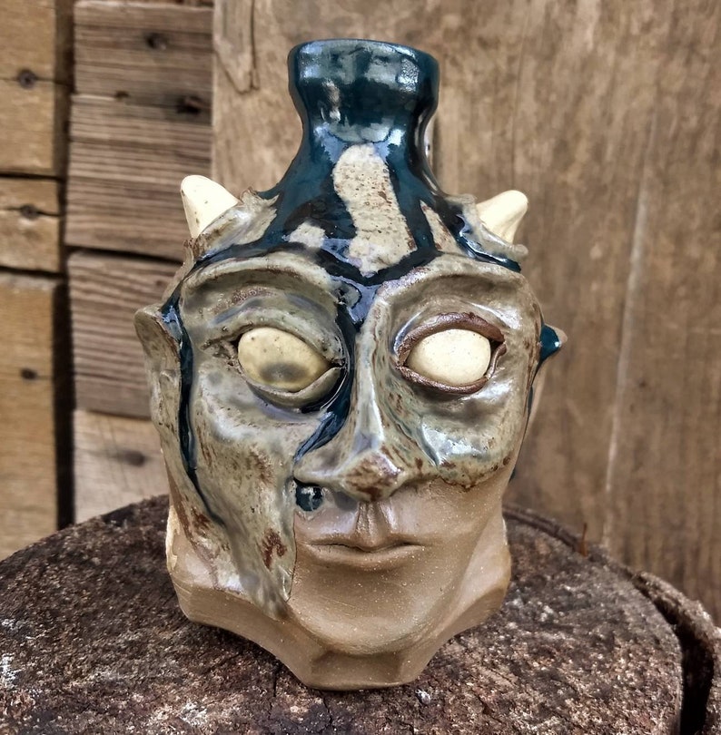 Ash /& Green Devil FACE JUG by Joel Patton 2020
