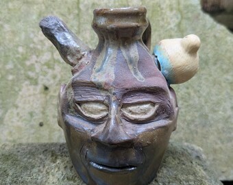 Teddy Bear Devil FACE JUG by Joel Patton