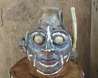 Swine Bone Devil FACE JUG by Joel Patton, 2020