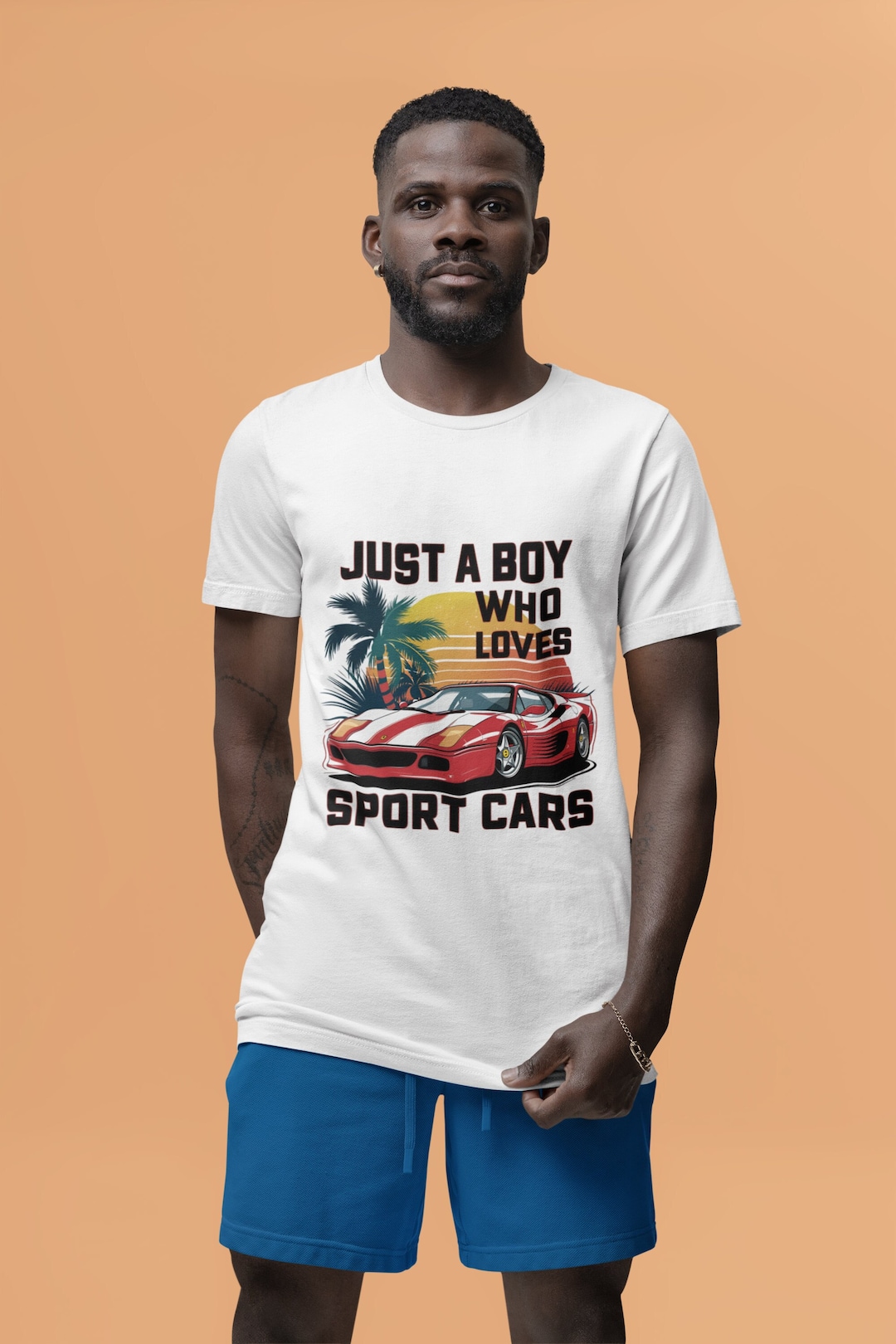 T-shirt en coton avec logo Ferrari en Ivoire Ferrari