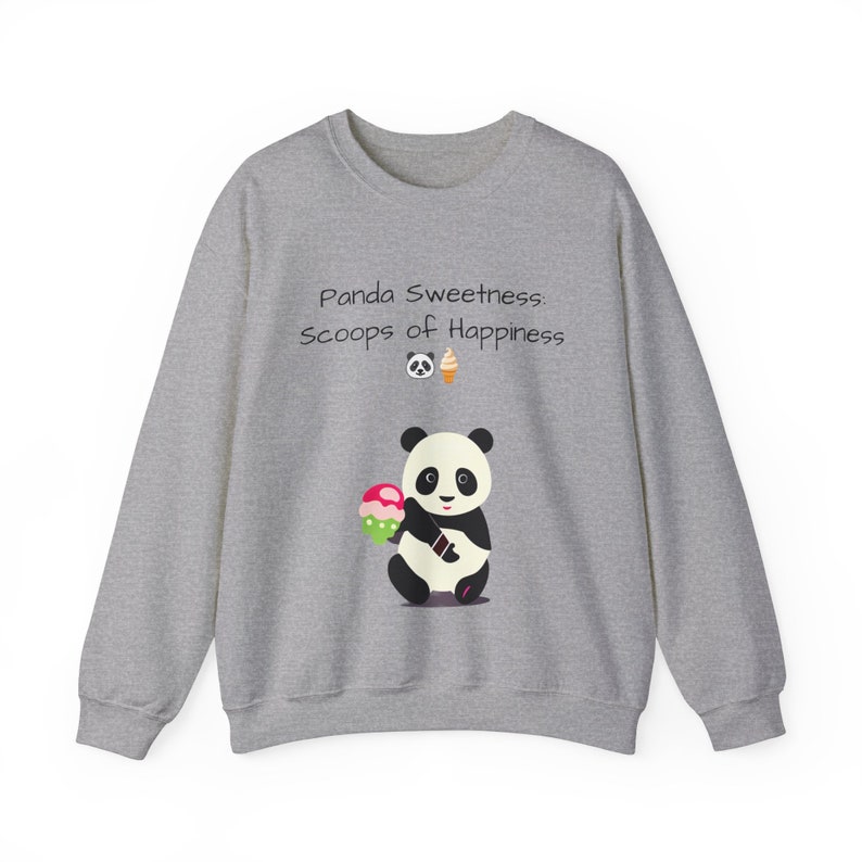 Cute Women grey color Sweatshirt featuring an adorable panda design. Perfect for panda lovers, animal enthusiasts, and cozy fashion. Ideal for casual outings, lounging at home, and expressing panda appreciation.