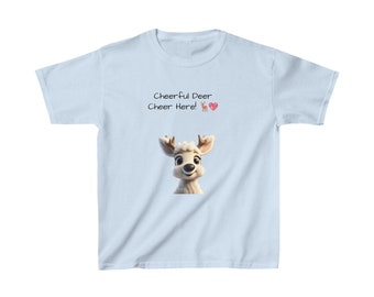 Adorable Forest Friend Deer Tee, Nature Lover's Kids T-shirt, Outdoor Adventure Apparel