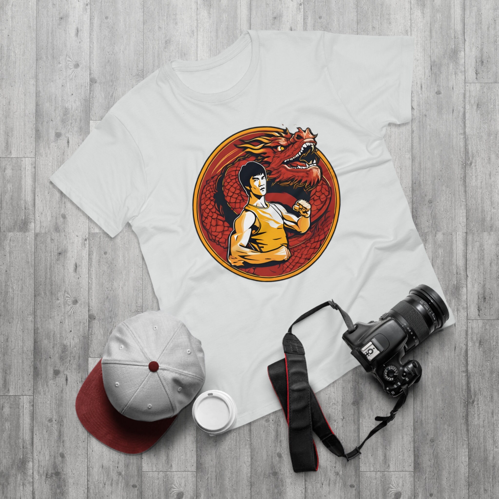 Bruce Lee T-Shirt 70s 80s Classic Retro Gift Fighter Cool China Hong