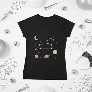 Constellation Art Unisex Softstyle T-Shirt, Astrology Tee, Celestial Print Shirt, Space Lover Gift, Casual Everyday Wear, Starry Night Top