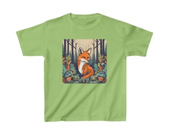 Kids Heavy Cotton™ Tee - Fox in the Forest