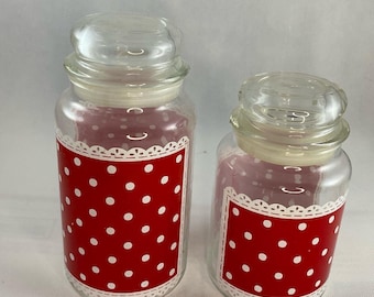 Polka Dot Canisters Etsy