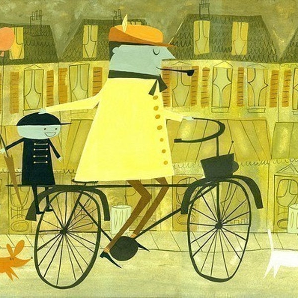 Monsieur Hulot Mon Oncle. 16x20 limited edition print of an original painting