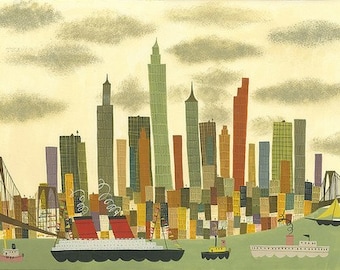 Manhattan. Limited edition print by Matte Stephens.