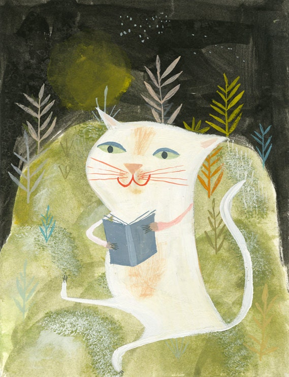 Carmen is a night owl. Limited edition print by Matte Stephens.