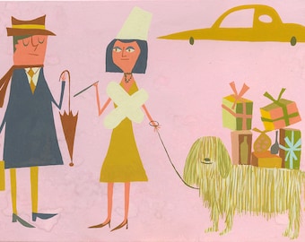 Shopping. Limited edition print by Matte Stephens.