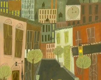 Greenwich Village. Limited edition print by Matte Stephens.