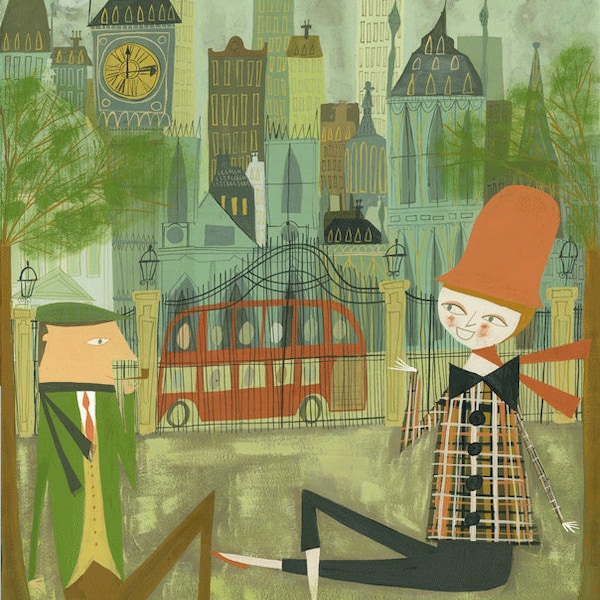 Londres. Impressão de edição limitada por Matte Stephens.