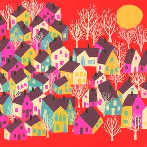 A sleepy town. Limited edition print by Matte Stephens.