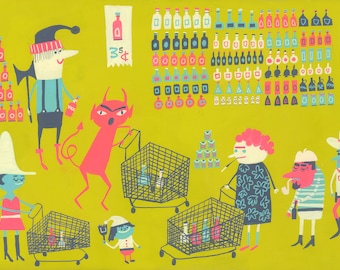 Liquor World.  Limited edition print by Matte Stephens.