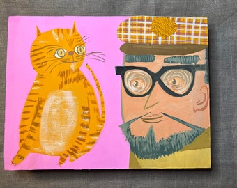 The Captain and Tennille super fans. Original painting by Matte Stephens.