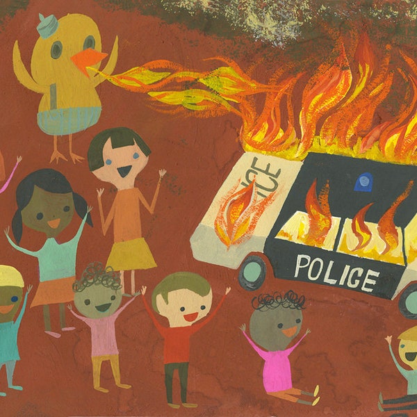 Duck the Police. Limited edition print by Matte Stephens.