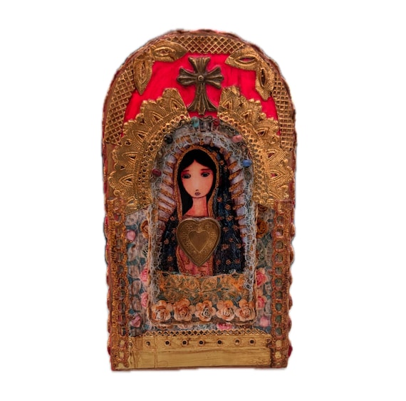 Virgin of Guadalupe Icon Shrine  – Mixed Media Art