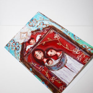 Belén con Flores - Set de 2 Tarjetas de Felicitación con Sobres