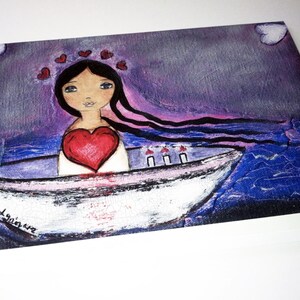 Navigando con il mio cuore - Set di 2 biglietti di auguri con buste