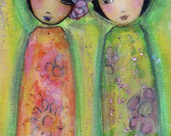 Las Dos Fridas -  Art Print 6 x 8 inches