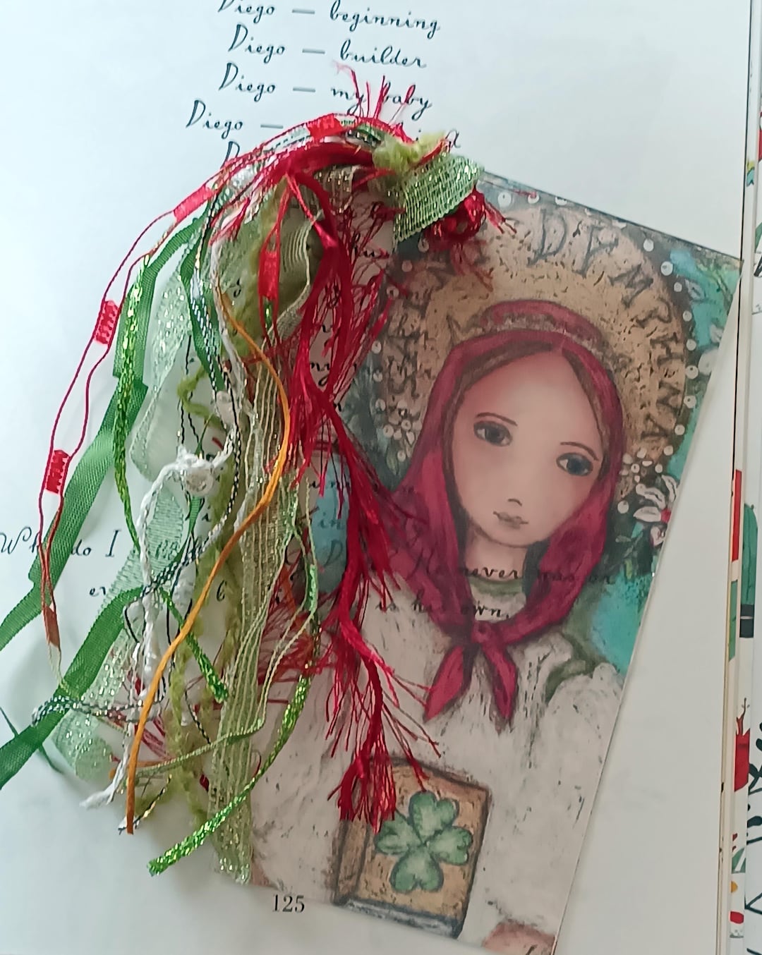 Saint Dymphna - Laminated Transparent Bookmark - Handmade - Original ...