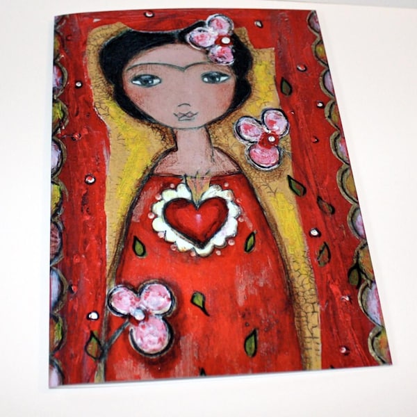 Frida and her Sacred Heart - Set of 2 Greeting Cards with Envelopes